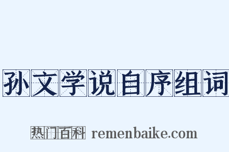 孙文学说自序组词是什么意思的图片
